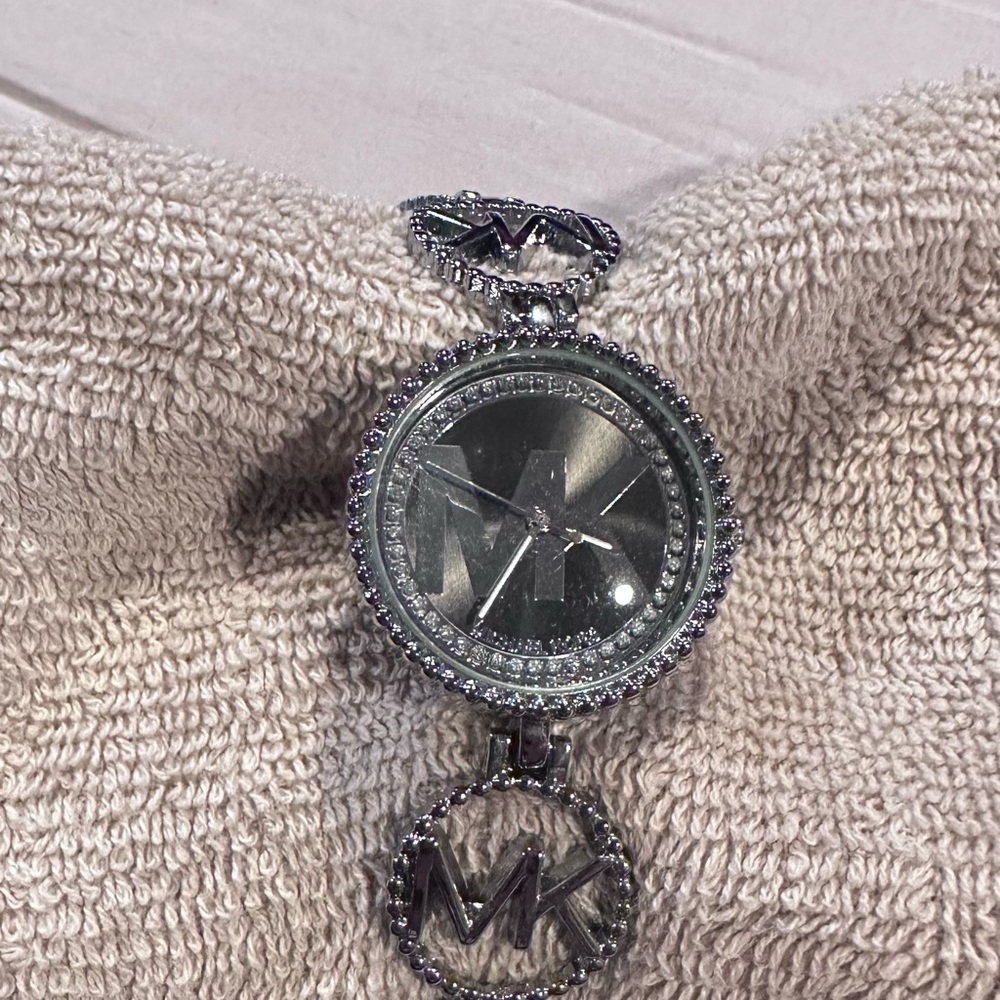 Michael Kors Silver Women's Watch with Logo Detail